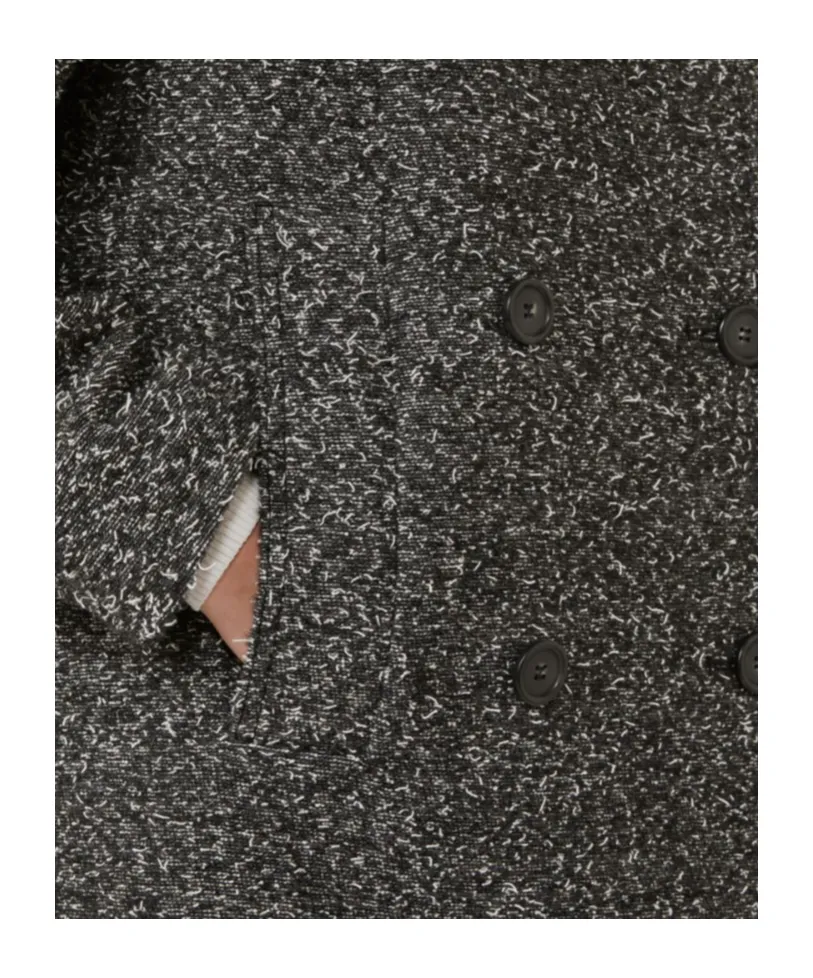 Double-Breasted Speckled Coat
