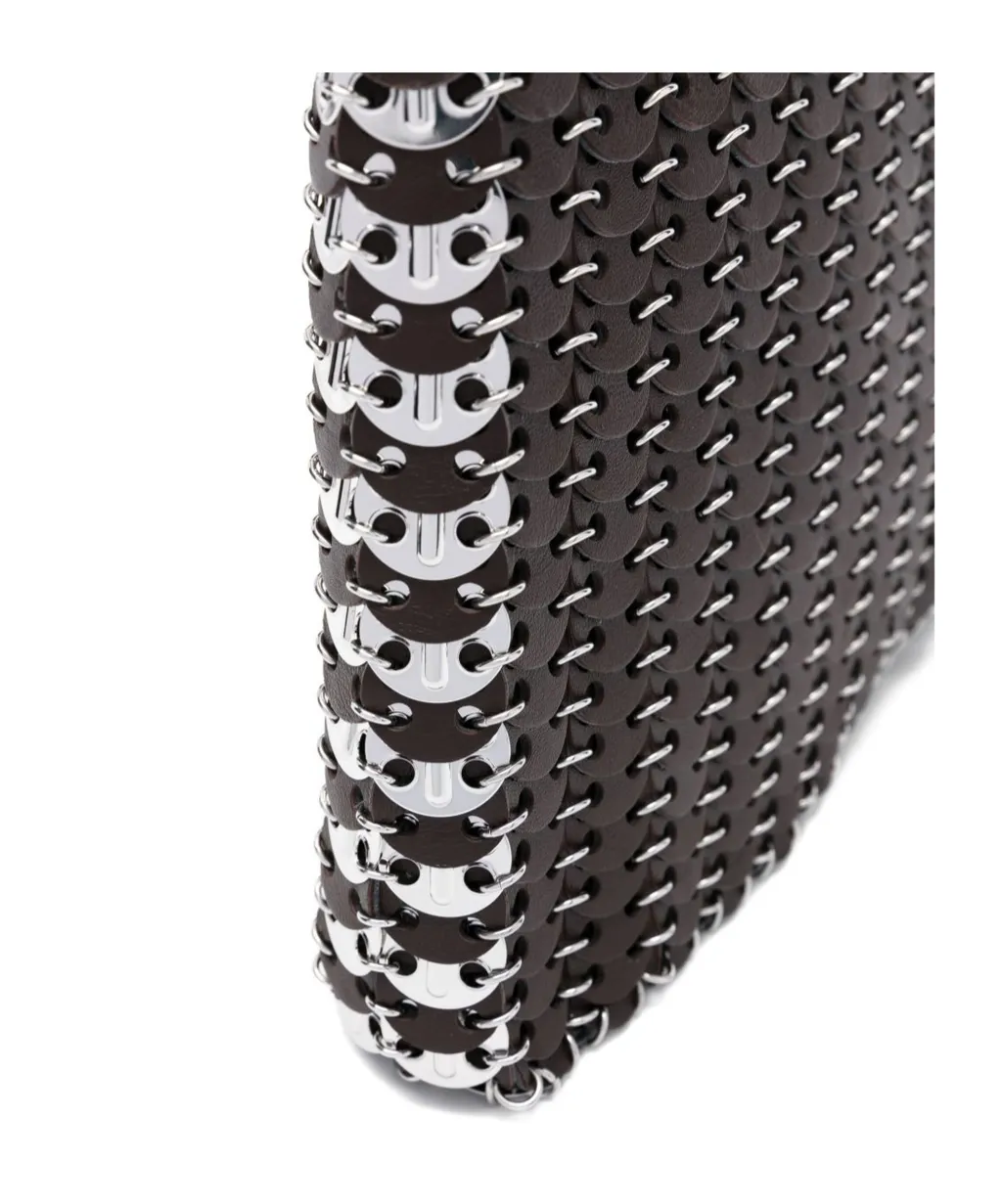 Chain-Link Leather Tote Bag