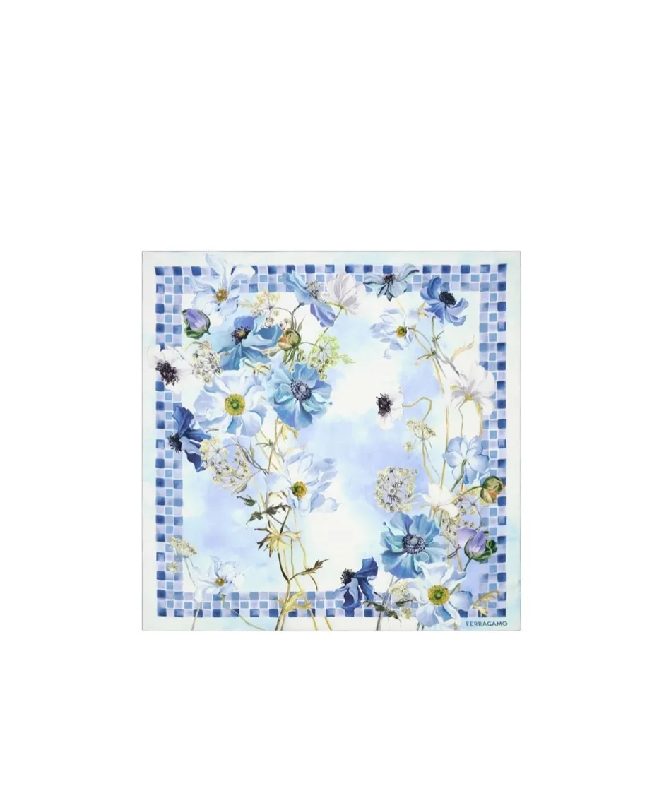 Fiori Print Silk Scarf
