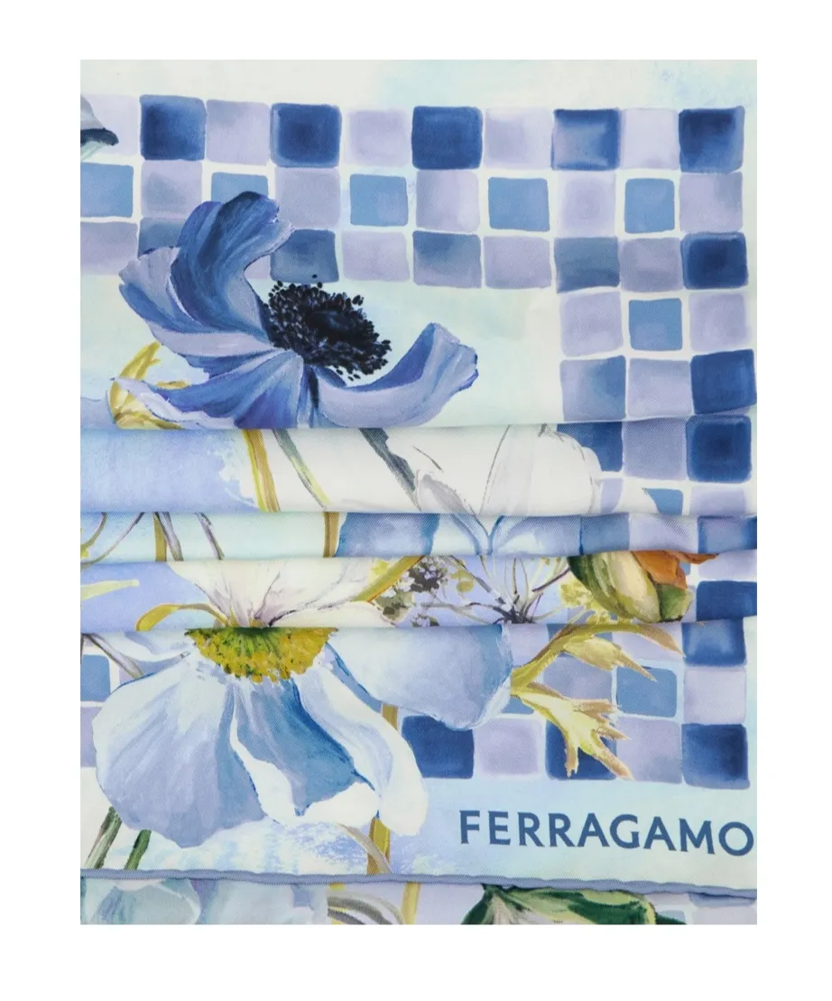 Fiori Print Silk Scarf
