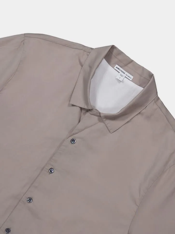 Short-Sleeves Buttoned Poplin Shirt