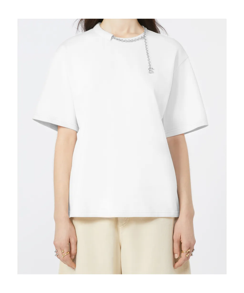 Sportmax Oblato Chain Detailed Crewneck T-Shirt