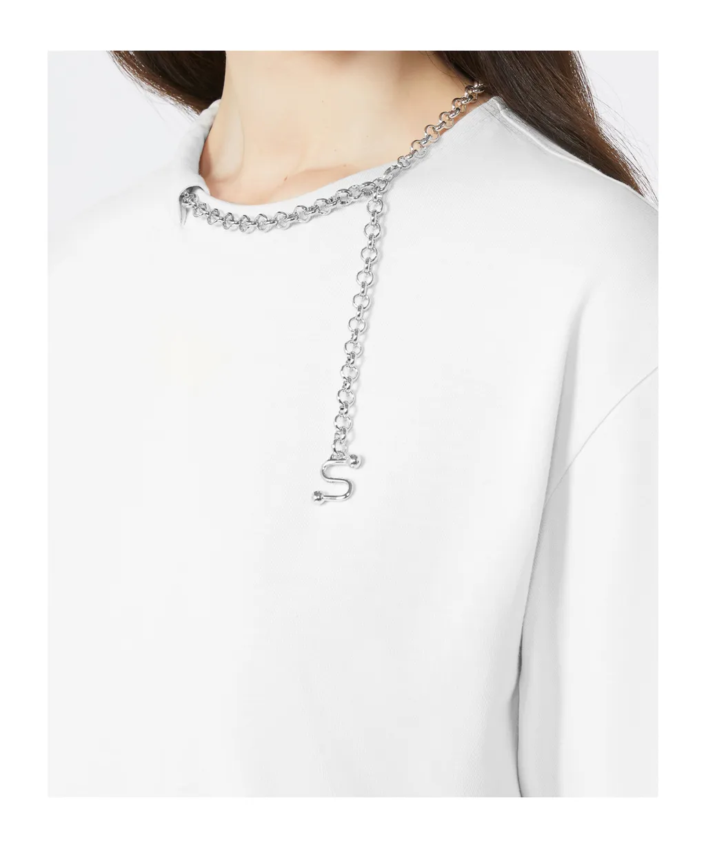 Sportmax Oblato Chain Detailed Crewneck T-Shirt