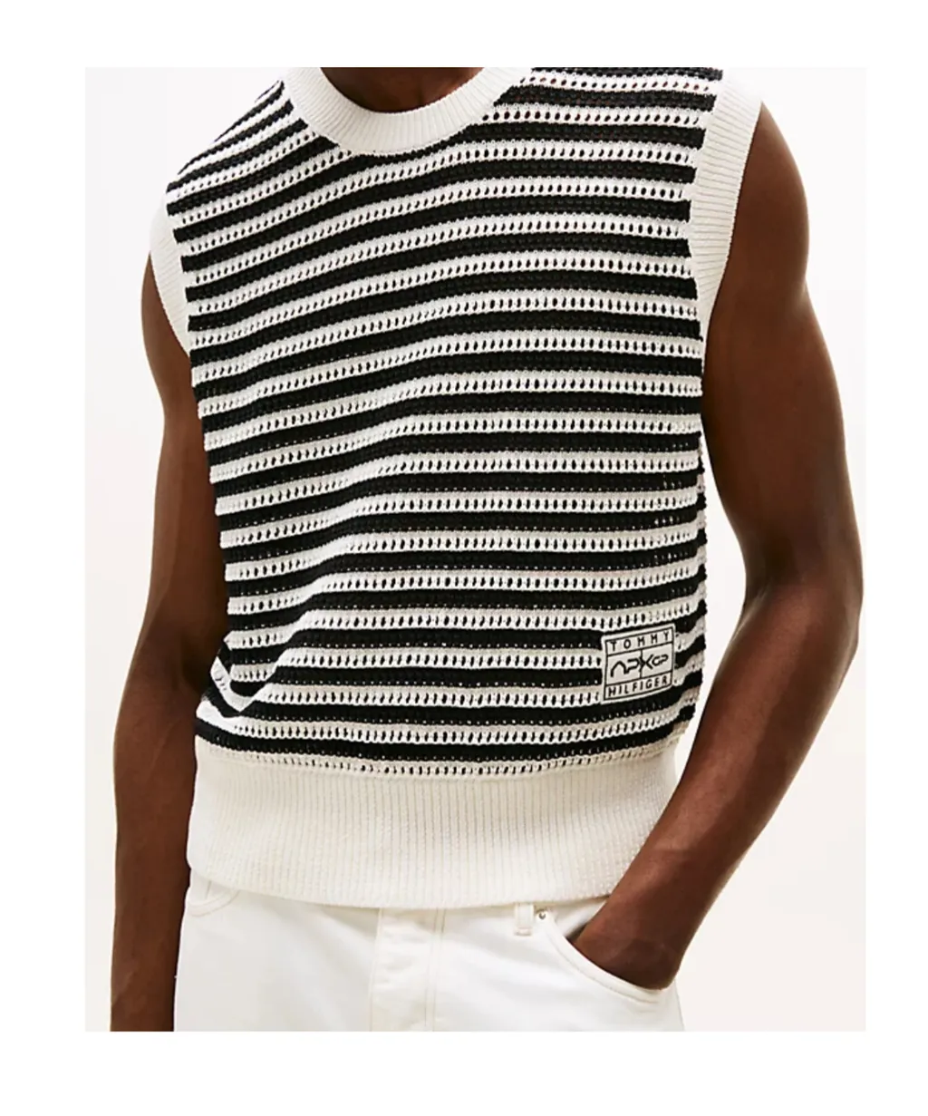 Tommy Hilfiger Striped Sleeveless Knitwear