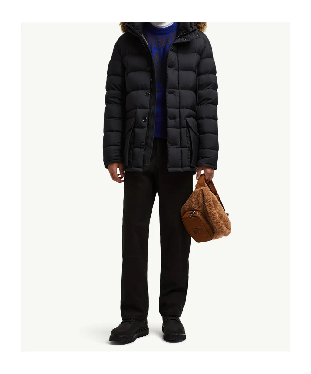 Clunye Hooded Mid-Length Down Jacket