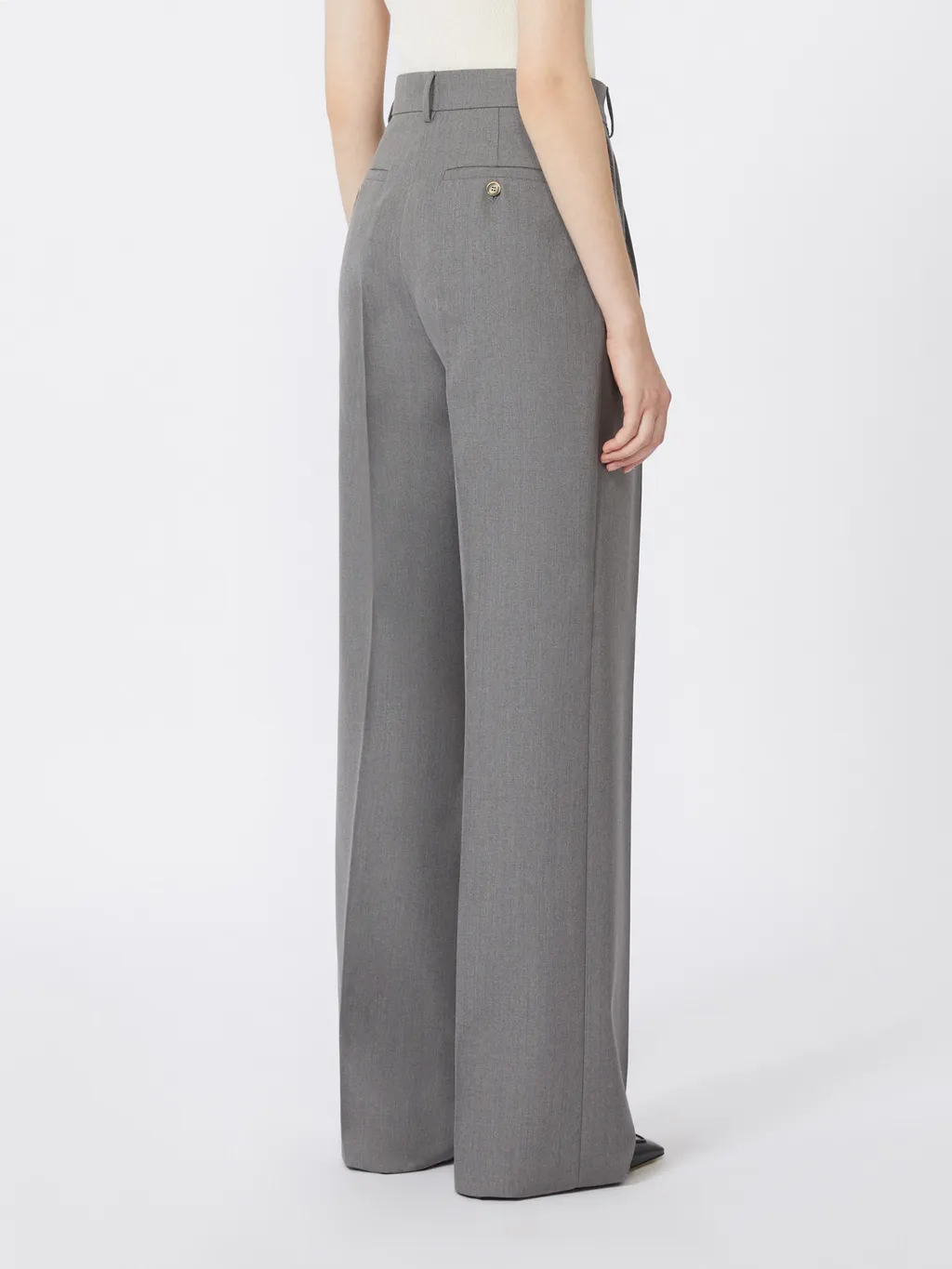 Wool Wide-Leg Trousers
