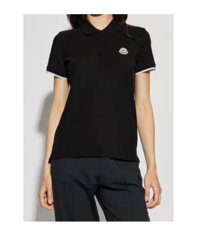 Moncler Logo Patch Short-Sleeved Polo Top