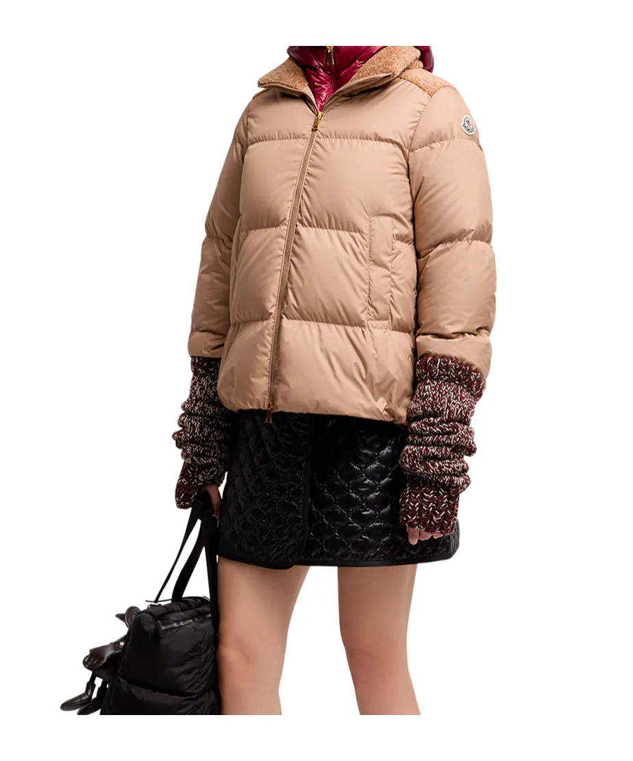 Moncler Esnaie Logo Patch Zip-Up Jacket