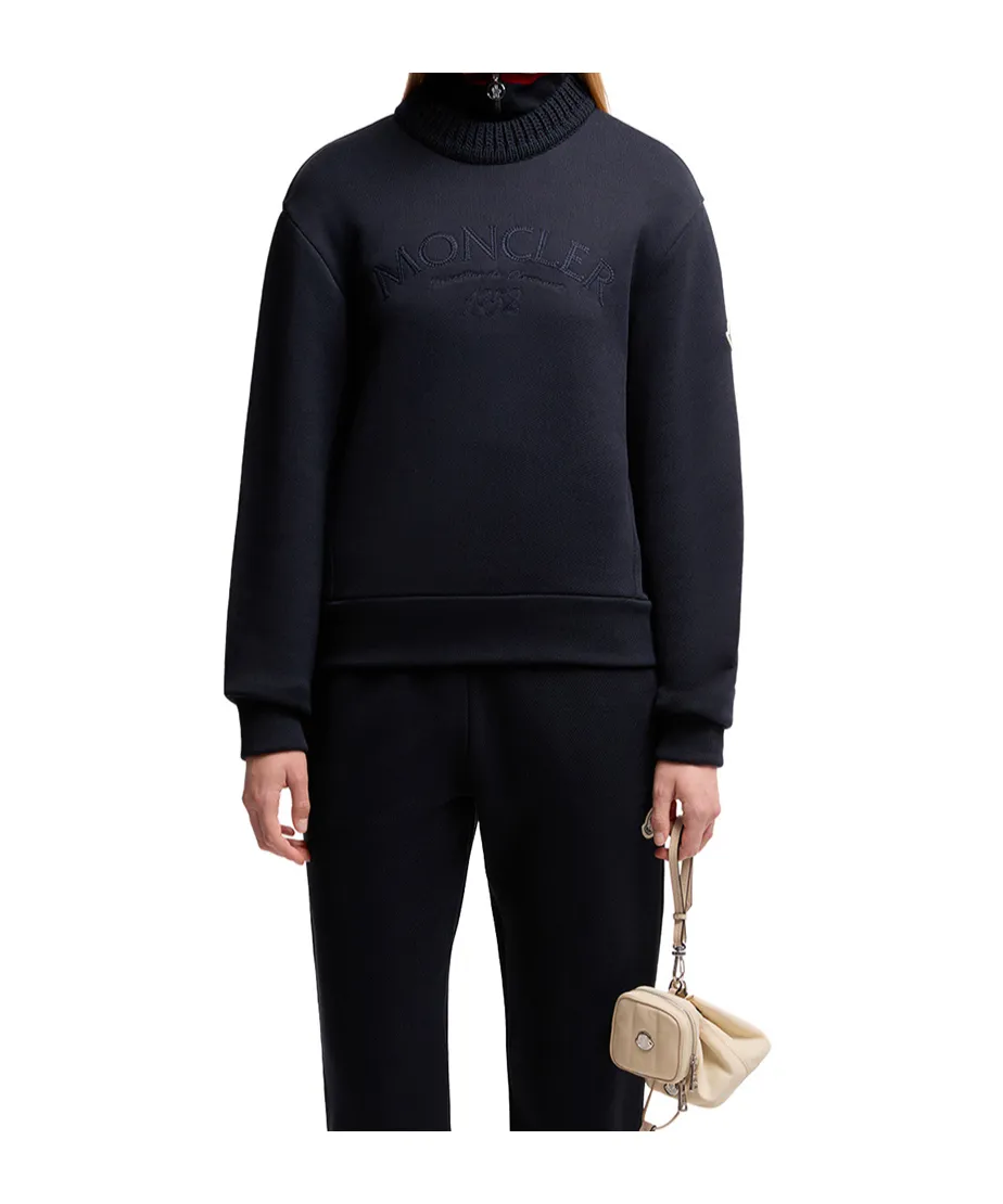 Moncler Logo Patch Crewneck Sweatshirt