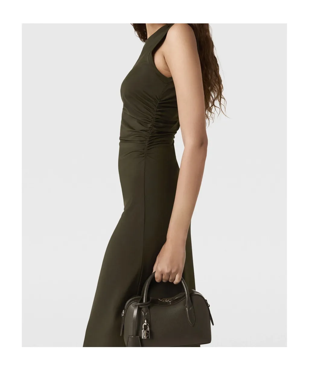 Stella Mccartney Sleeveless Crewneck Twist Mesh Midi Dress