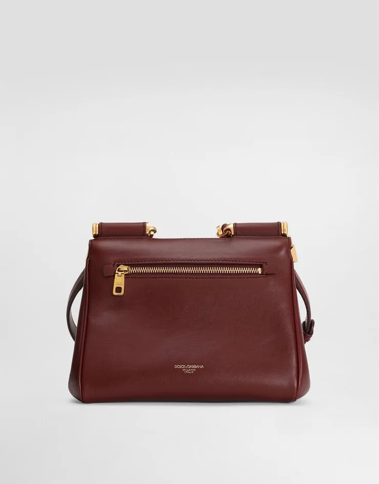 Medium Sicily Padlock-Embellished Leather Handbag