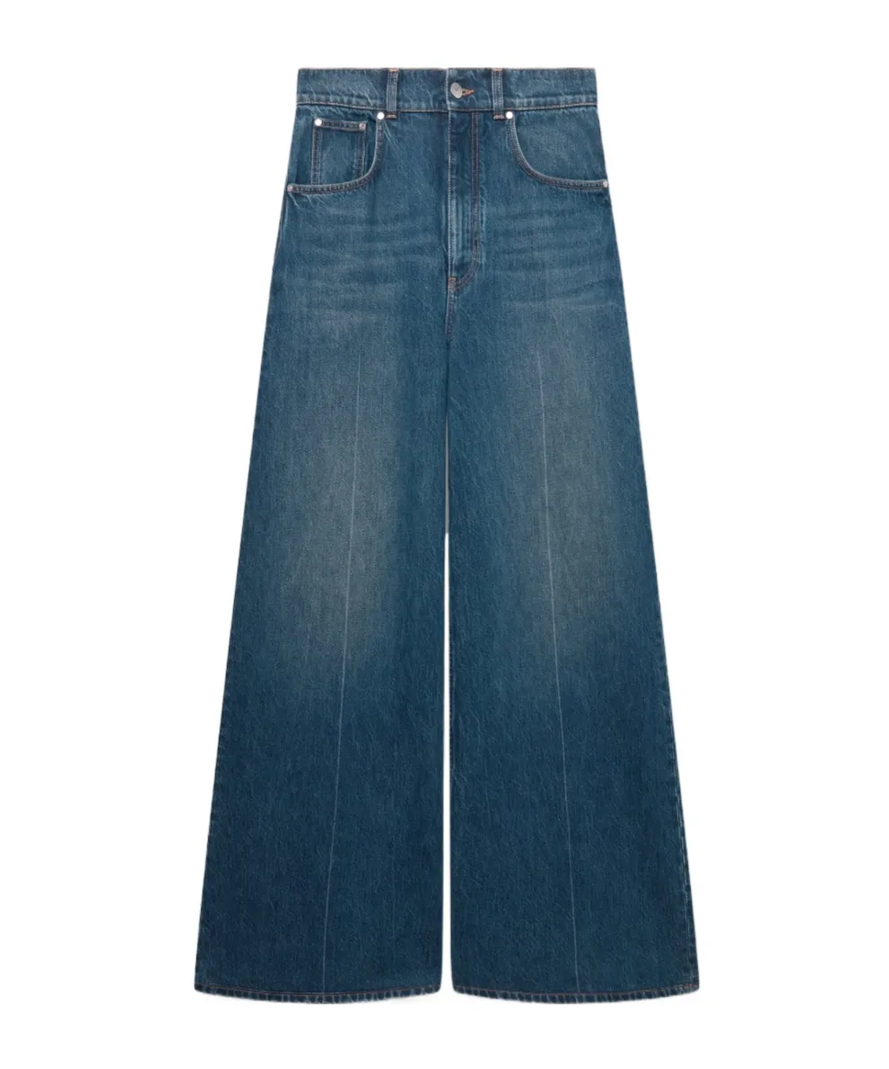 Stella Mccartney High-Rise Straight Leg Denim Jeans