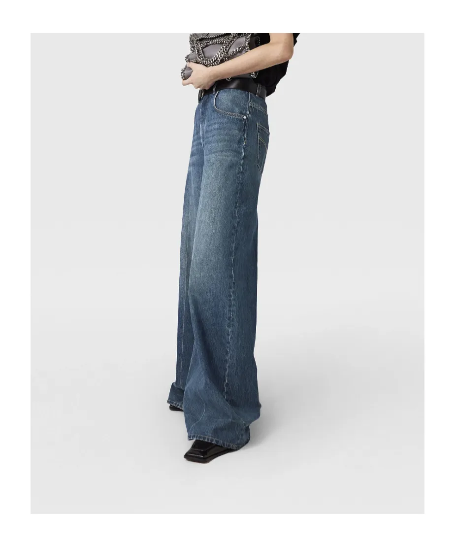 Stella Mccartney High-Rise Straight Leg Denim Jeans