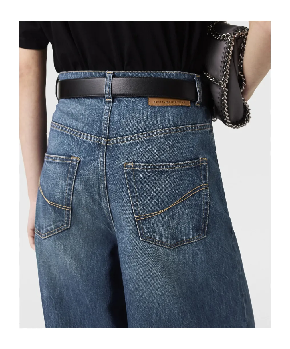 Stella Mccartney High-Rise Straight Leg Denim Jeans