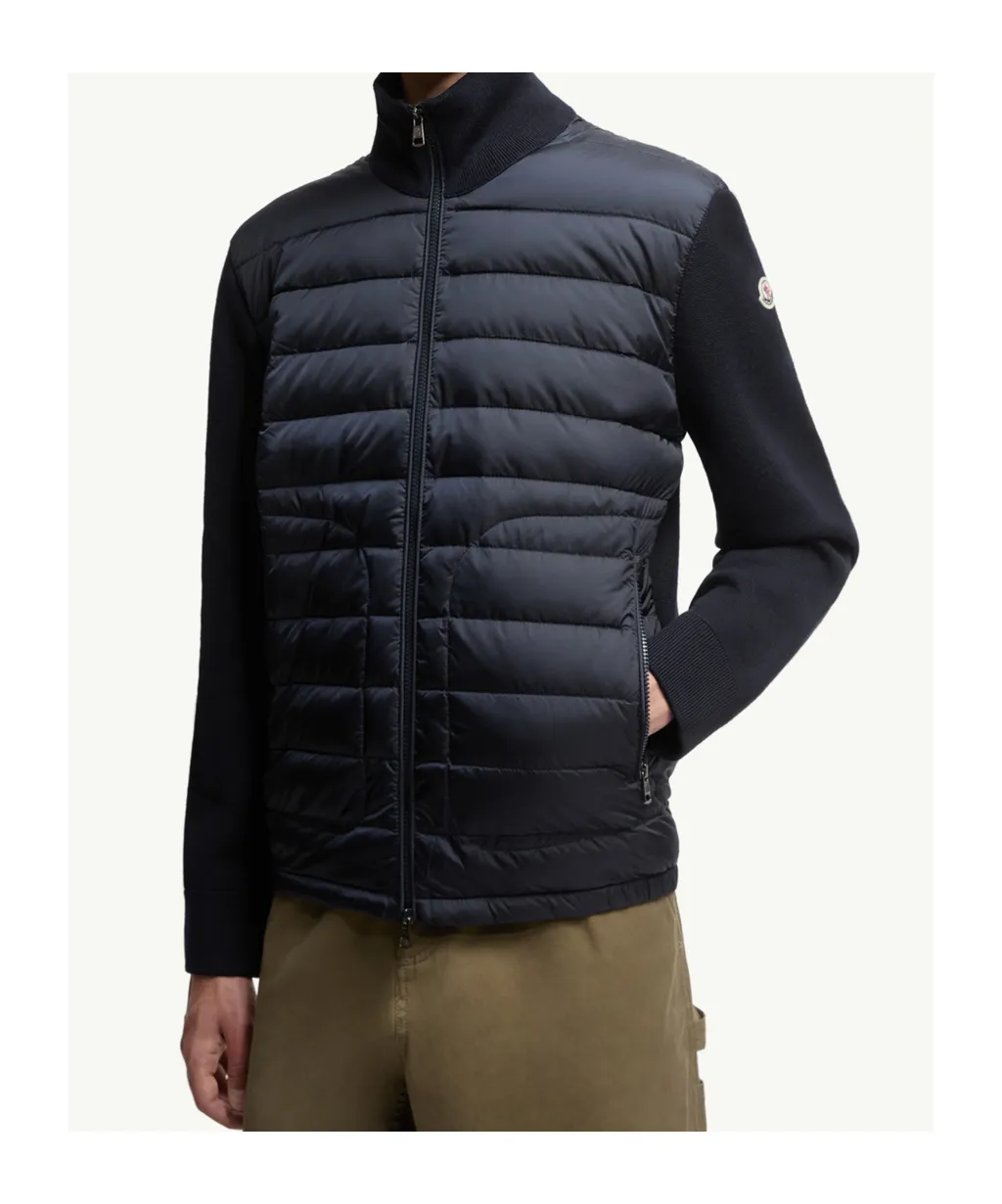 Padded Zip-Up Cardigan