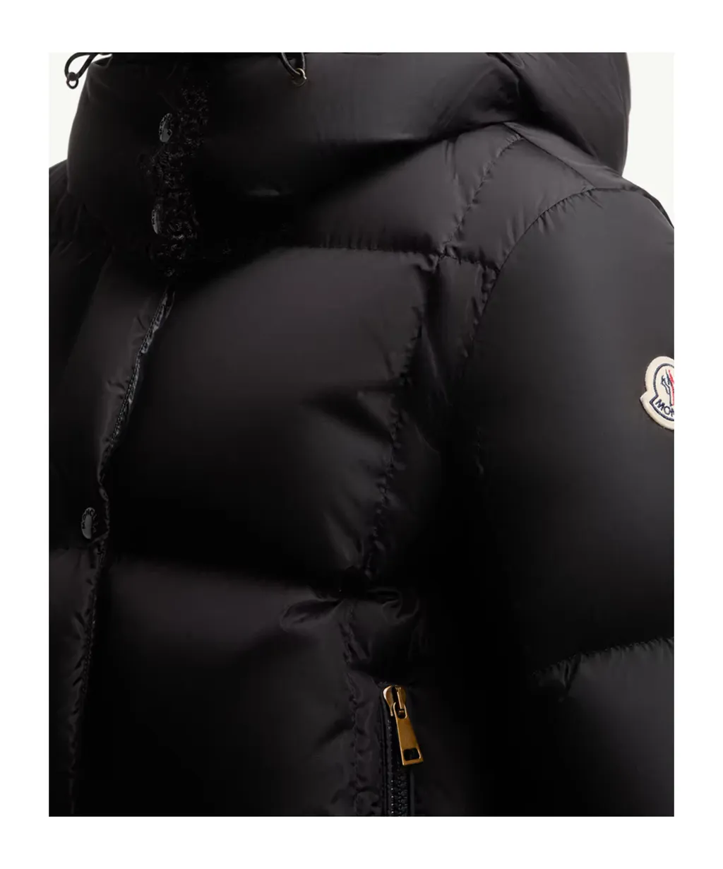 Castelnou Square-Quilted Hooded Short Down Jacket