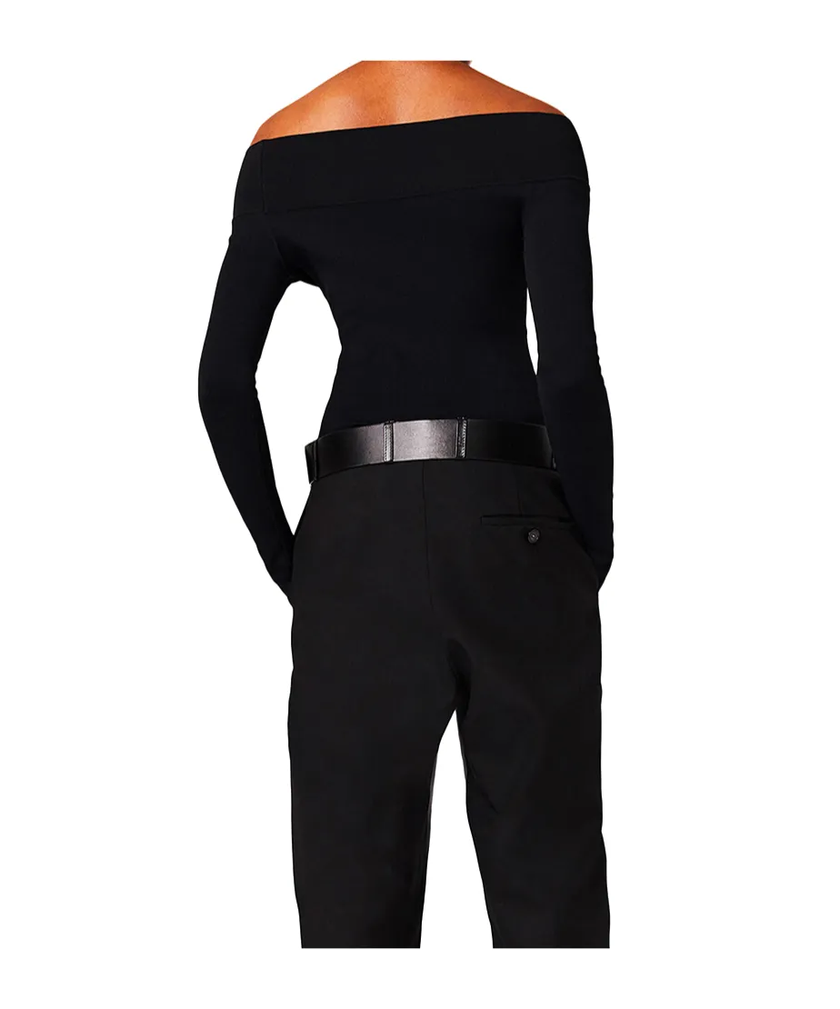 Stella Mccartney Straight-Neck Long-Sleeve Top