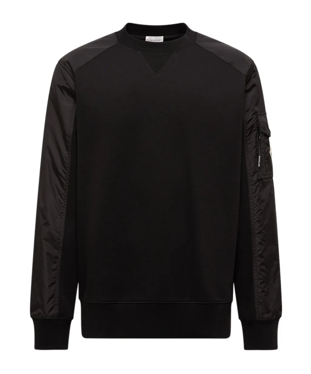 Moncler Panelled Logo Patch Sweatshirt