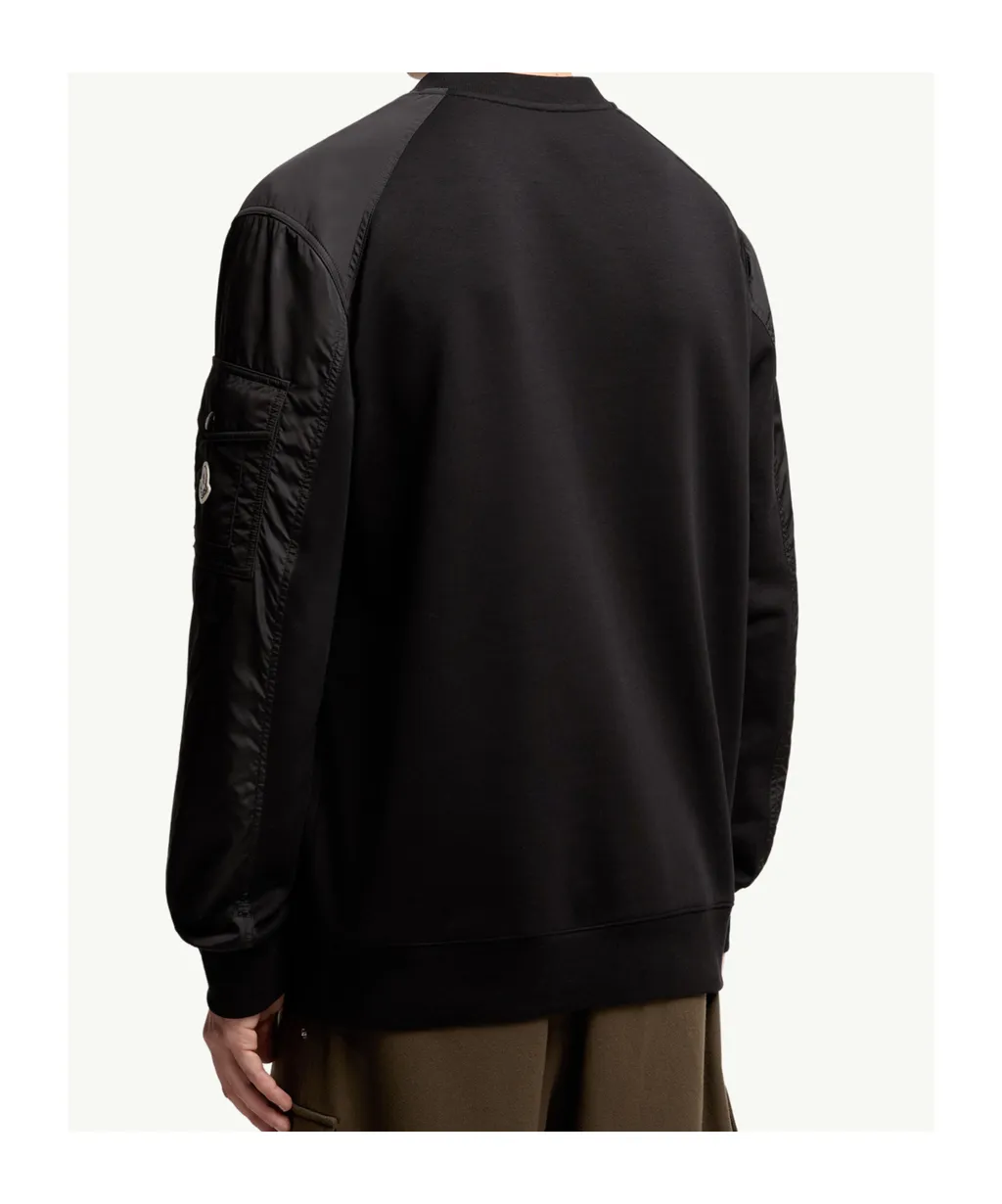 Moncler Panelled Logo Patch Sweatshirt