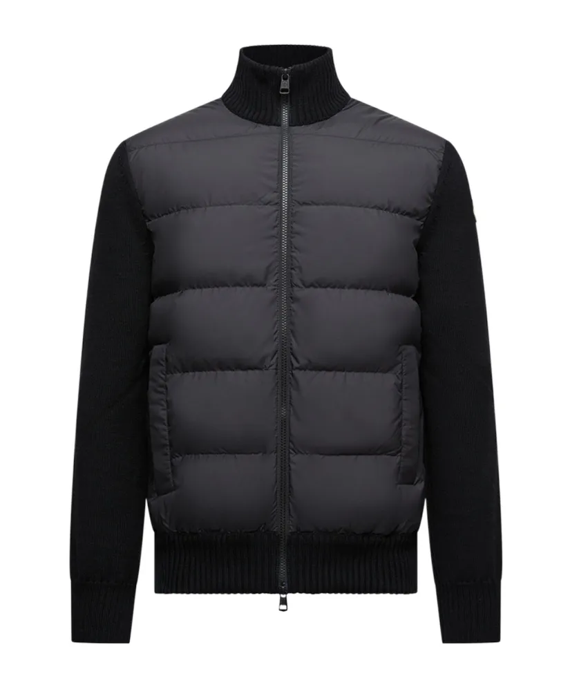 Moncler High Neck Zip-Up Padded Cardigan