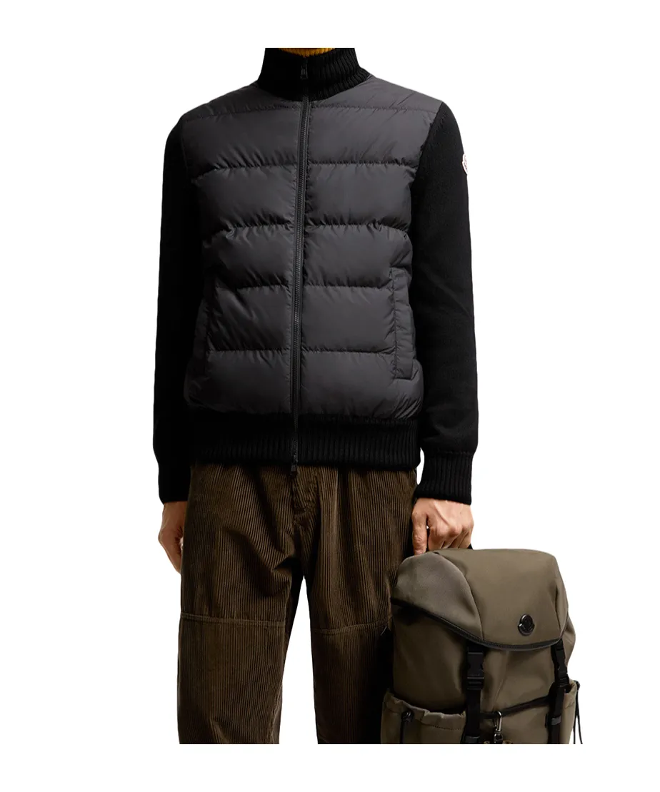 Moncler High Neck Zip-Up Padded Cardigan