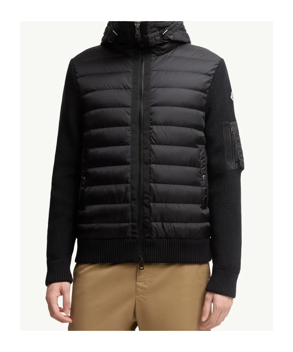 Padded Zip-Up Cardigan
