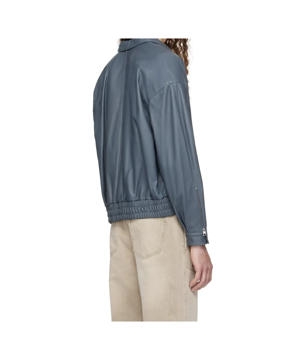 Long Sleeve Leather Jacket