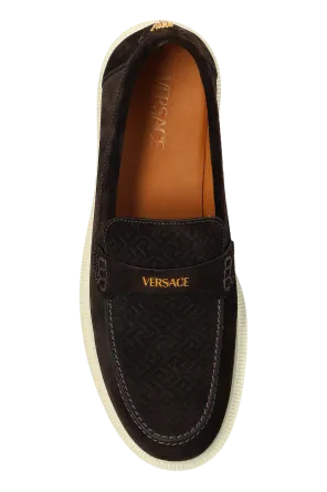 Versace Round-Toe Slip-On Loafers