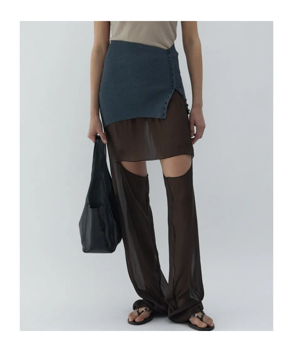 Paloma Wool Aquamela Fitted Ribbed Top
