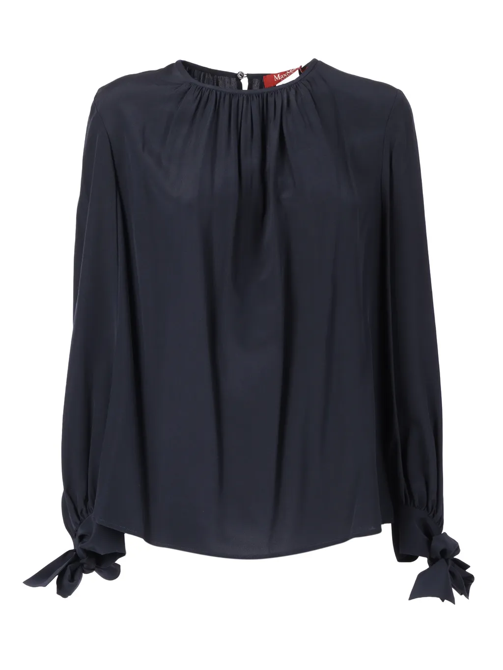 Max Mara Studio Long-Sleeved Crewneck Blouse