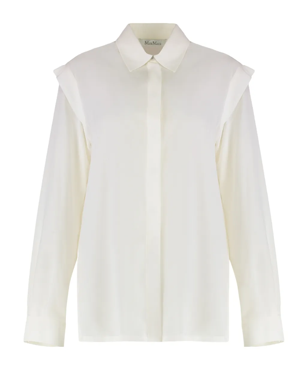 Max Mara Crpe De Chine Long-Sleeved Shirt
