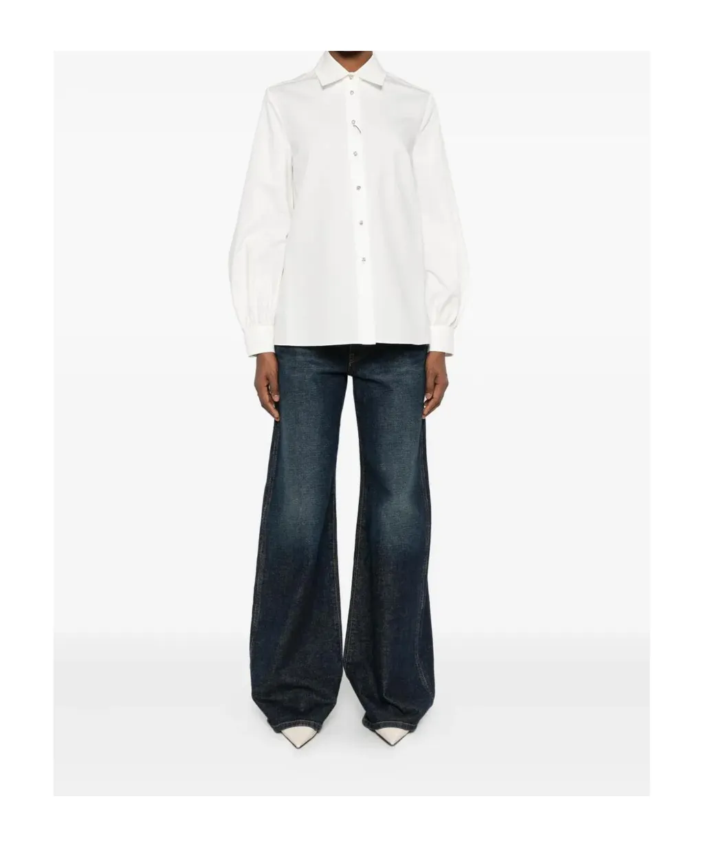 Max Mara Studio Long-Sleeved Button-Up Shirt