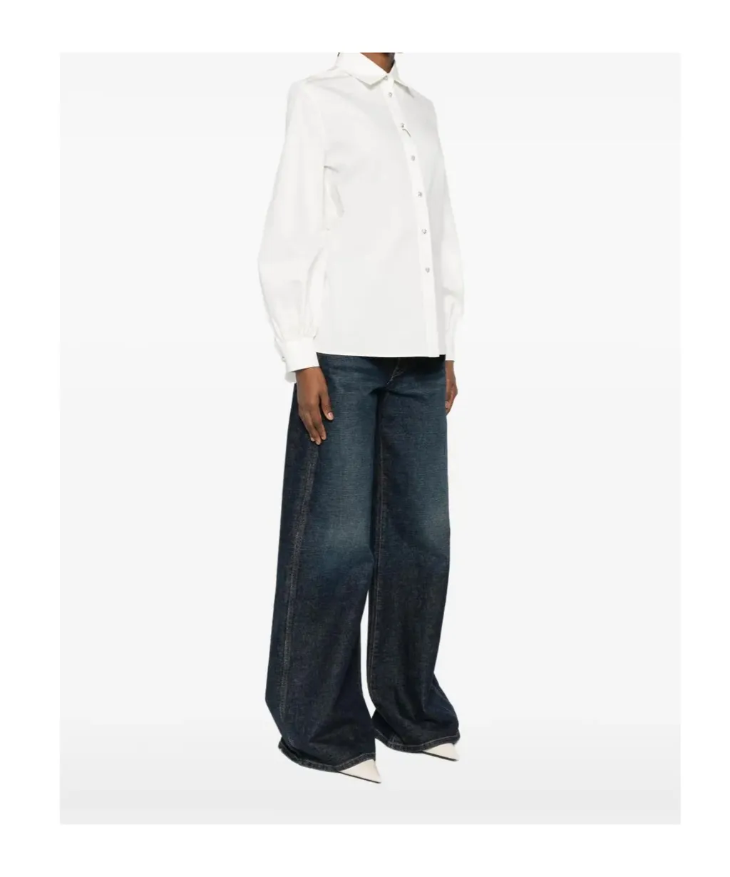 Max Mara Studio Long-Sleeved Button-Up Shirt