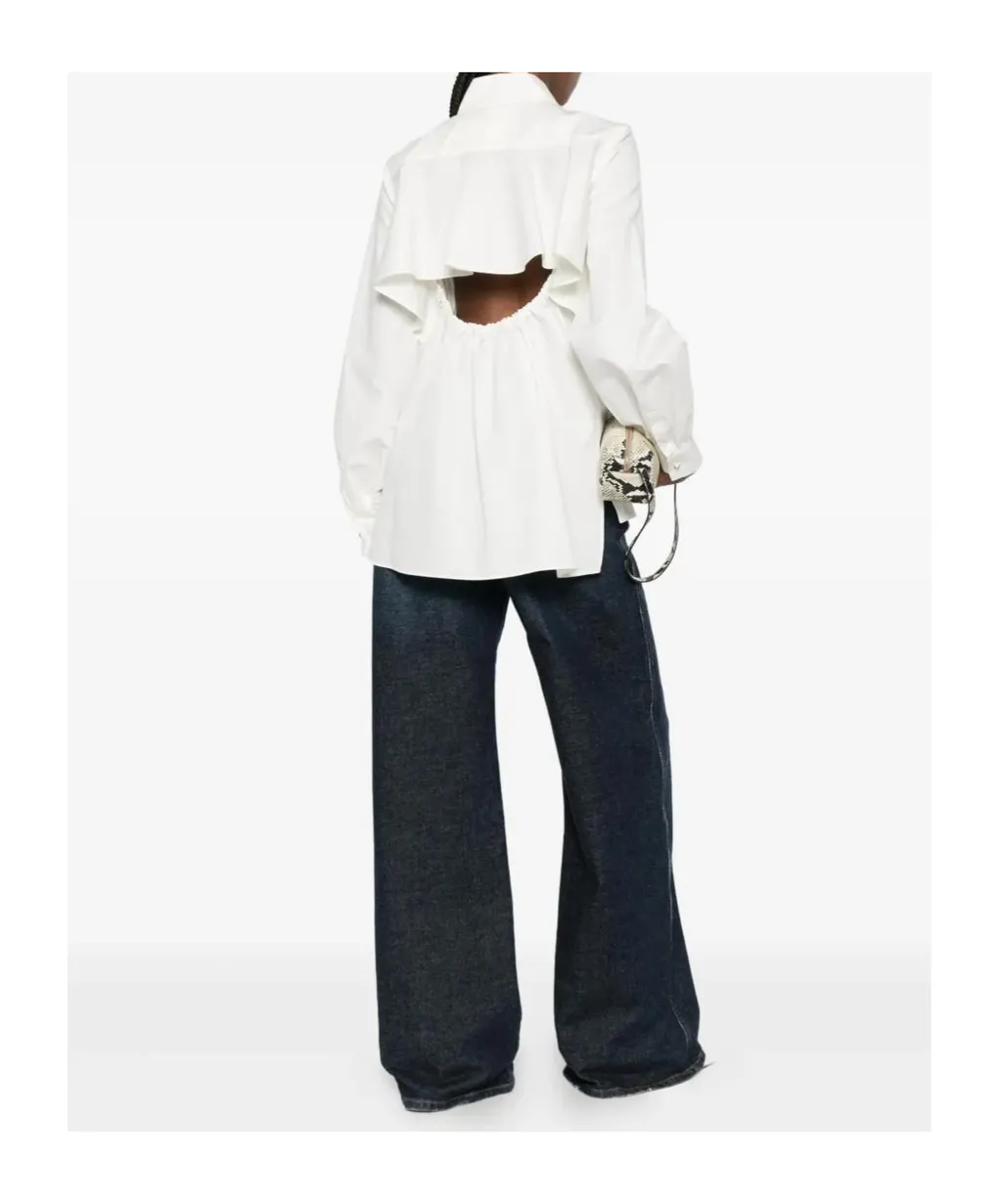 Max Mara Studio Long-Sleeved Button-Up Shirt