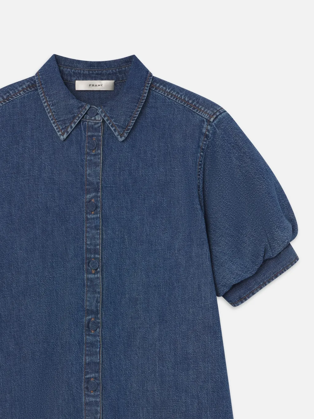 Short-Sleeved Denim Dress
