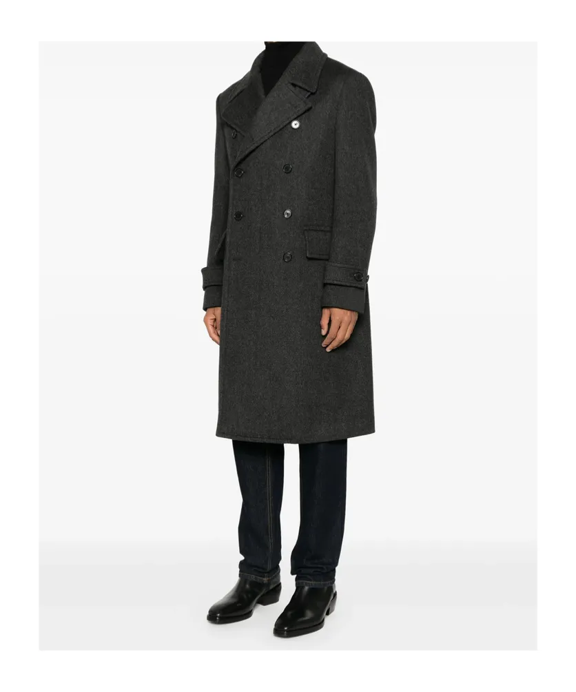 Wool Double-Breasted Coat