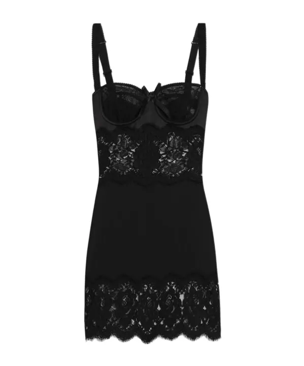Dolce & Gabbana Lace Panelled Midi Dress