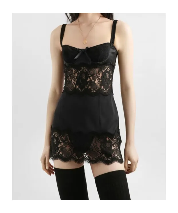 Dolce & Gabbana Lace Panelled Midi Dress