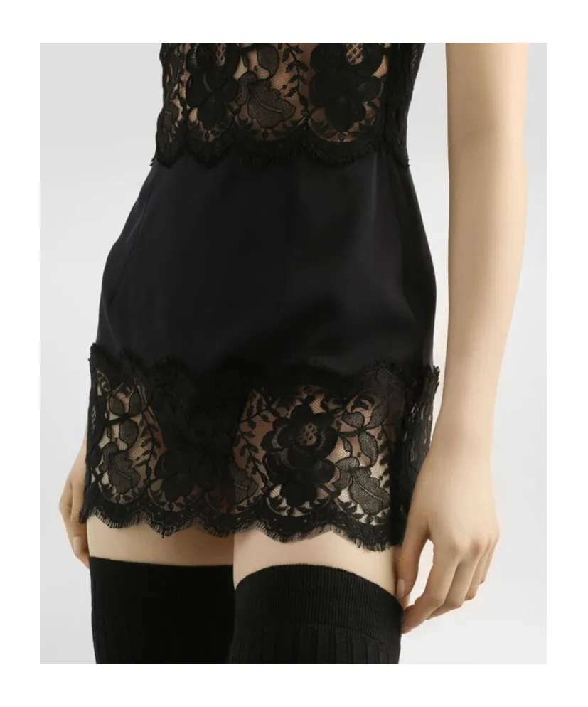 Dolce & Gabbana Lace Panelled Midi Dress