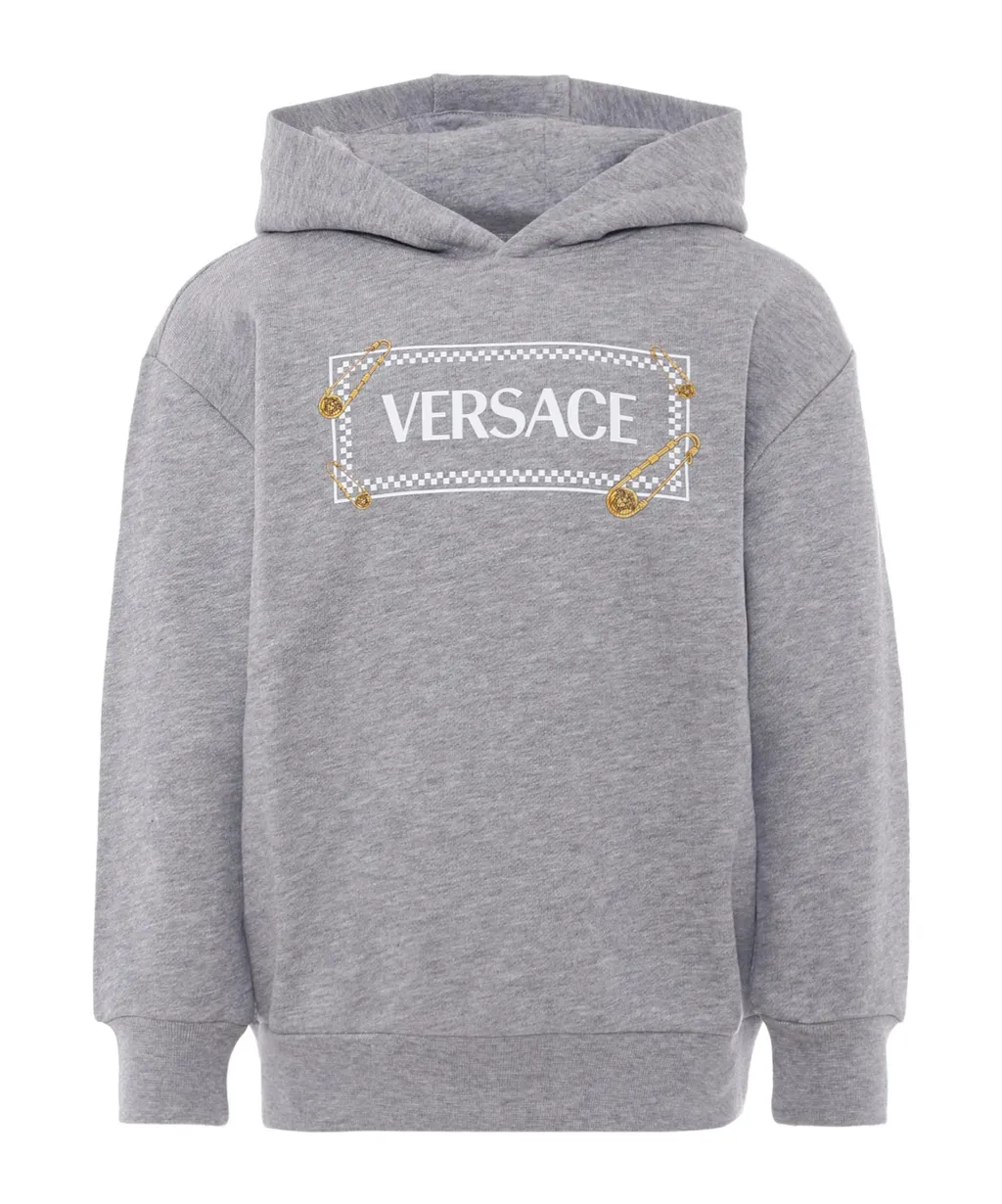 Versace Kids Logo Printed Hoodie