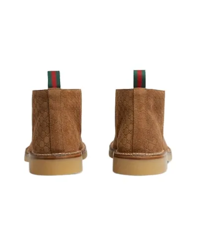 Gucci Web Detailed Ankle Boots