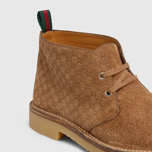 Gucci Web Detailed Ankle Boots