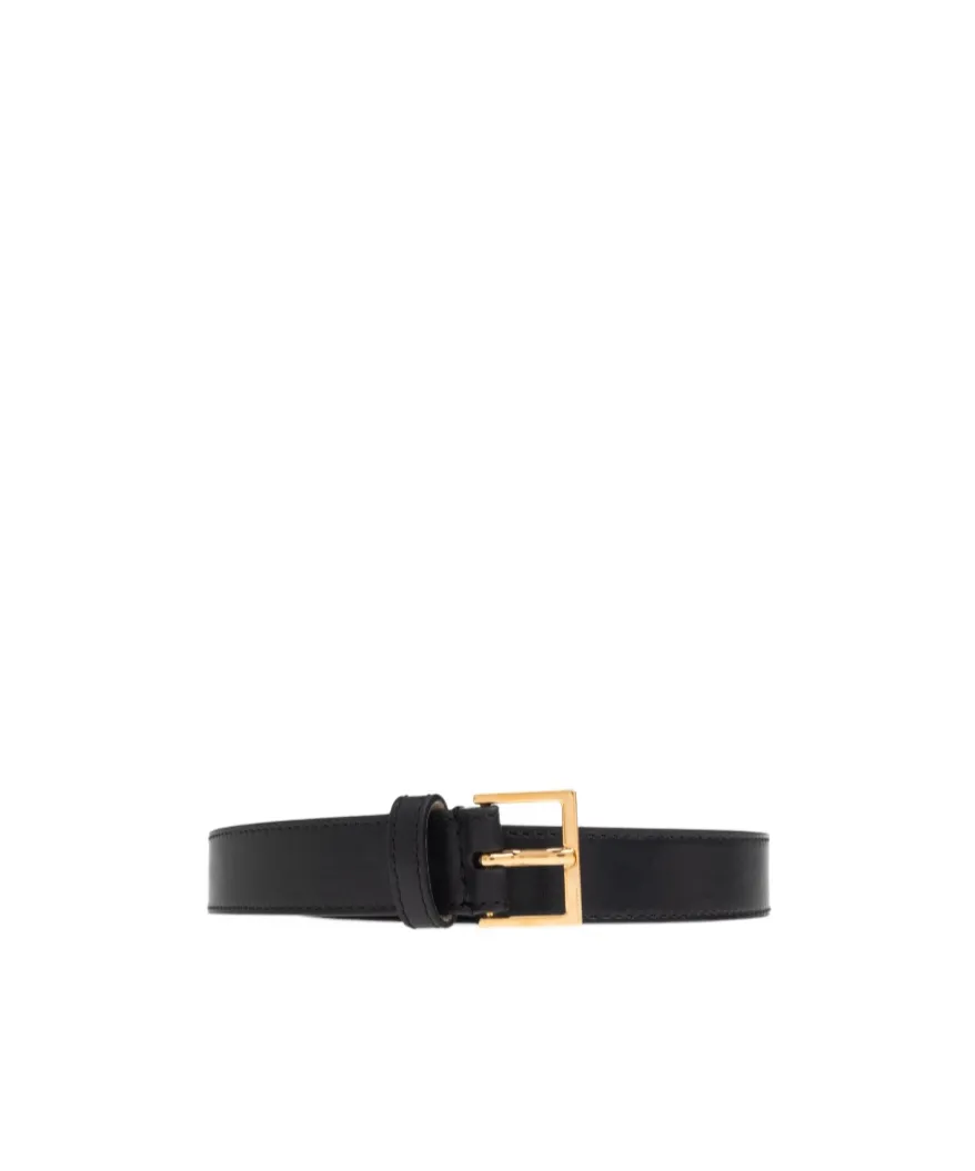 Versace Logo-Lettering Buckle Belt