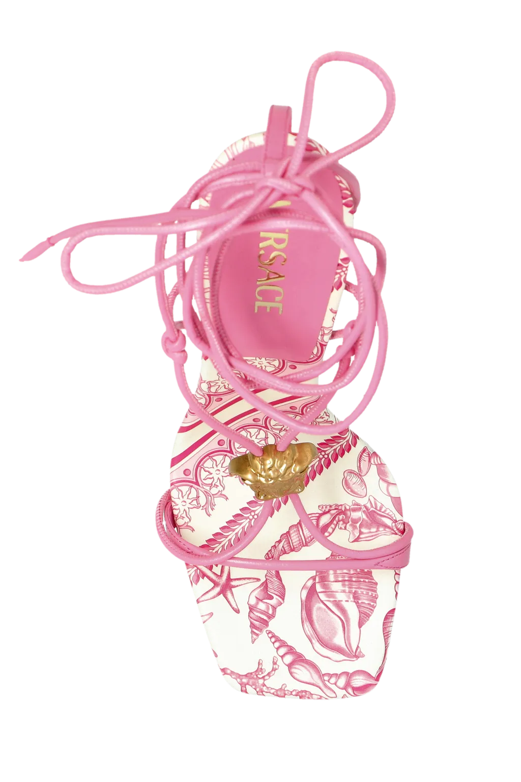 Versace Square-Toe Heeled Sandals