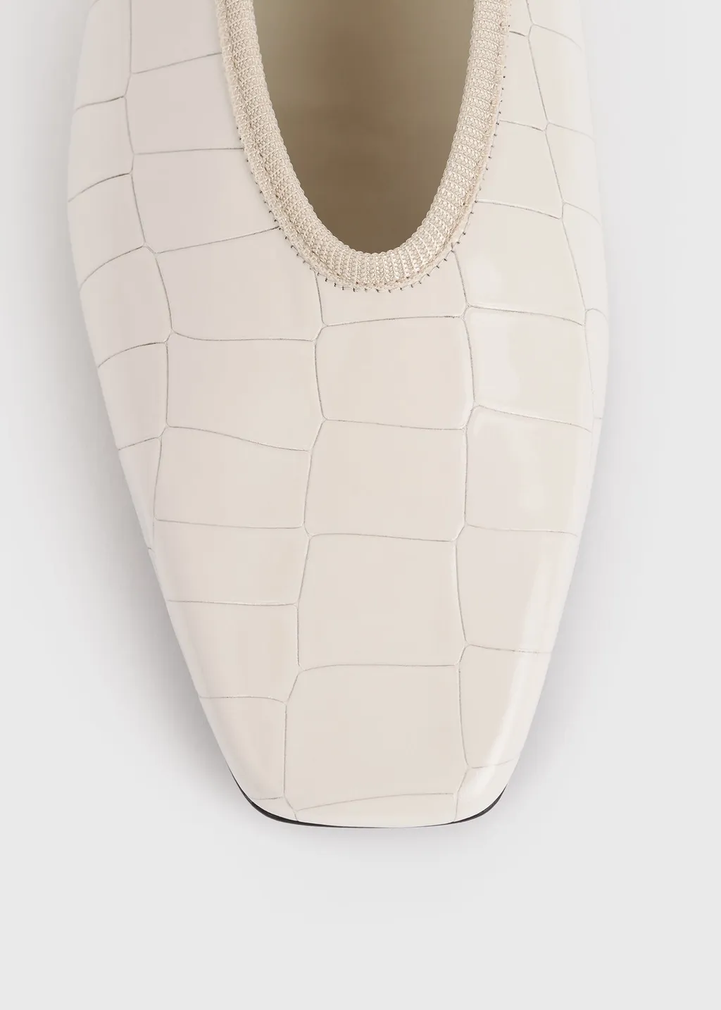 Crocodile-Embossed Ballet Flats
