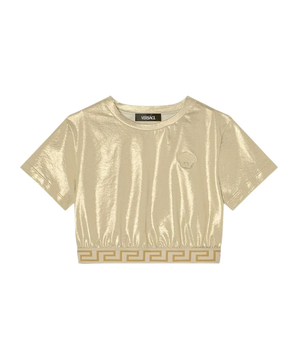 Metallic Cropped Top