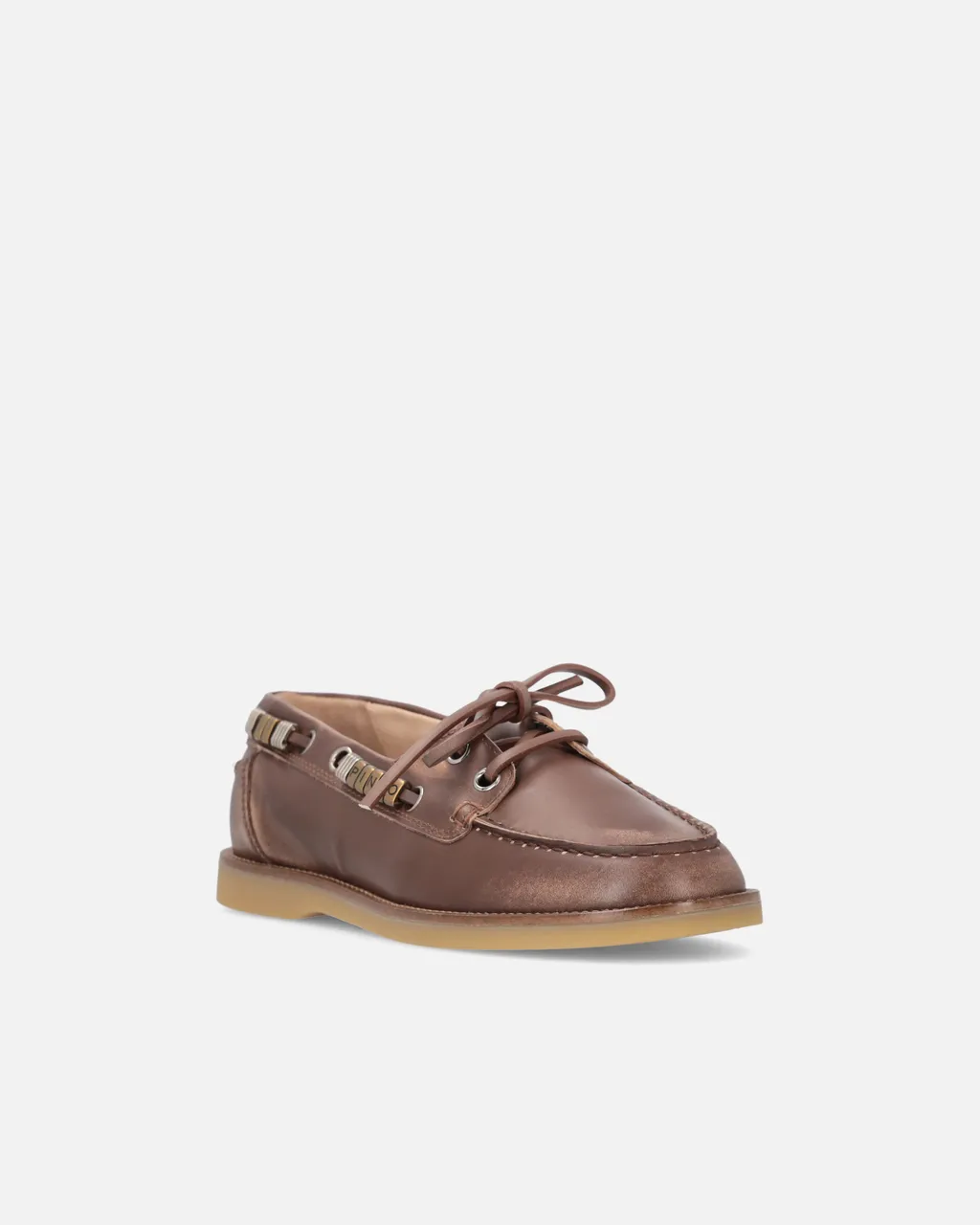 Logo-Lettering Lace-Up Loafers