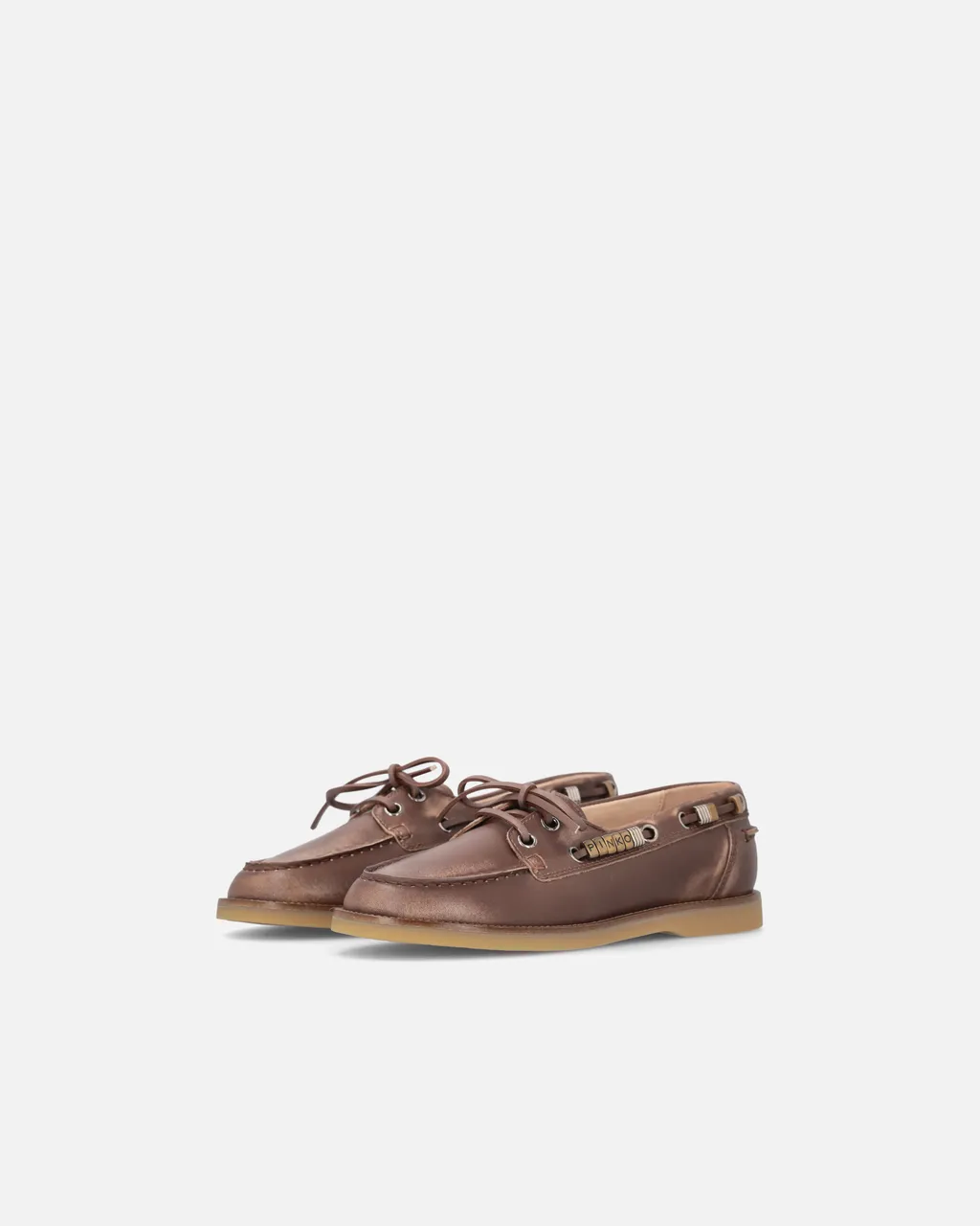 Logo-Lettering Lace-Up Loafers
