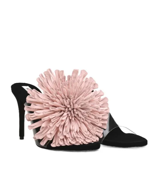 Asymetric Heel Sandals In Lambskin