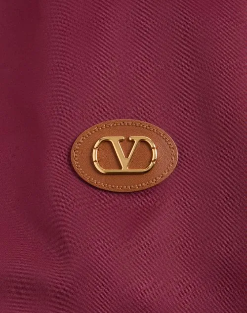 Valentino Logo Patch Zip-Up High Neck Jacket